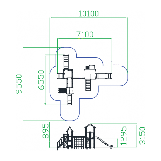 Игровой комплекс "Спортивный городок тип-1"