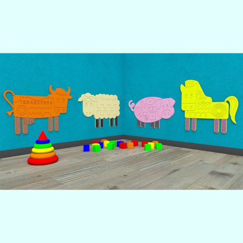 Набор тактильно-развивающих панелей «Ферма»