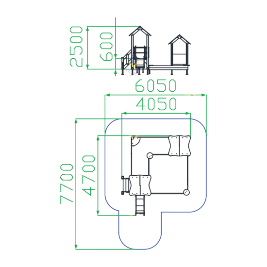 Песочный дворик с горкой