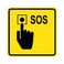 Тактильная пиктограмма Ш18 Кнопка вызова помощи 150x150 из ПВХ