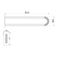 Поручень стальной для унитаза стационарный. L-840 мм