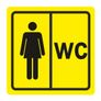 Тактильная пиктограмма Р51 Женский туалет 100x100 из акрила
