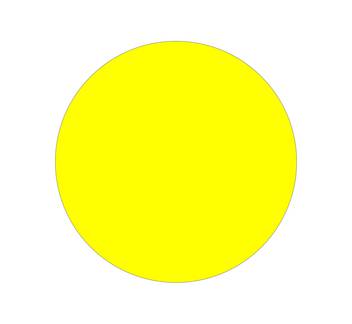 «Желтый круг»  предупредительный знак для слабовидящих людей