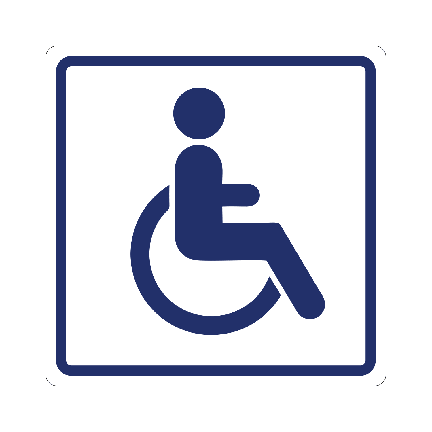 Тактильный знак доступность для инвалидов в креслах-колясках