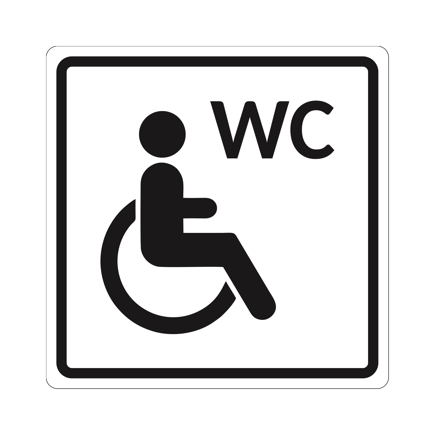 Табличка на туалет инвалид